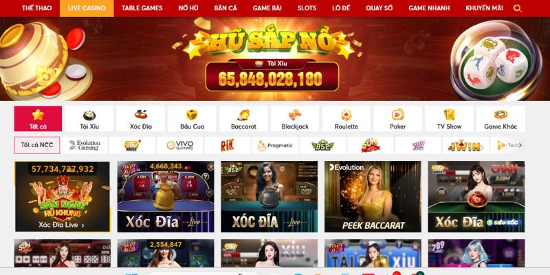 Thử ngay sảnh Casino & Game bài tại nền tảng VNZ6
